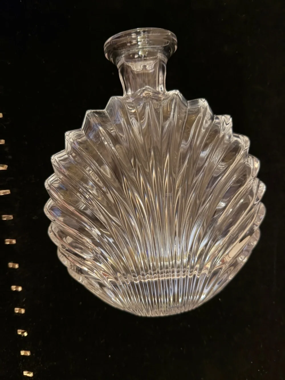 Vintage Villeroy & Bach Platano Crystal shell-shaped decanter w stopper